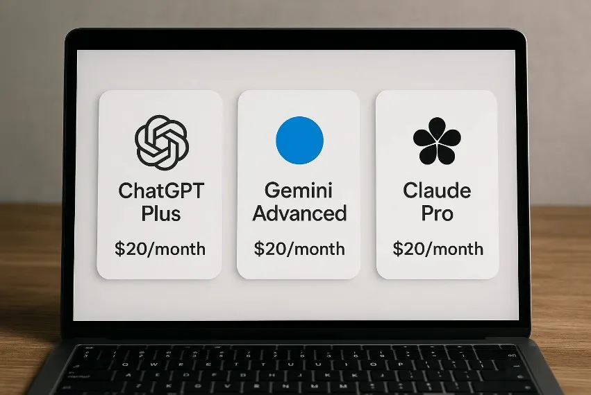 Сравнение цен: ChatGPT Plus, Gemini Advanced и Claude Pro